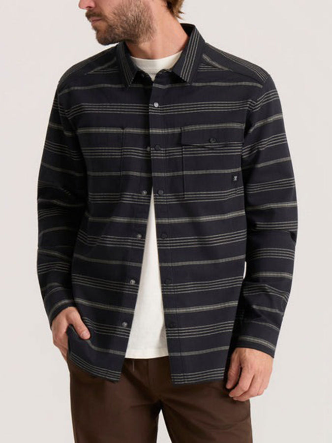 Roark Diablo Long Sleeve Buttondown Shirt Fall 2026 | BLACK STRIPES (BLS)