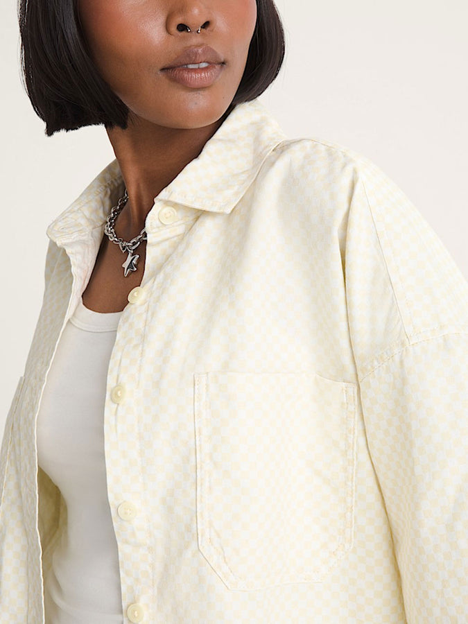 Vans Dewey Short Sleeve Buttondown Shirt Fall 2026 | ALMOND CRISP (GRZ)