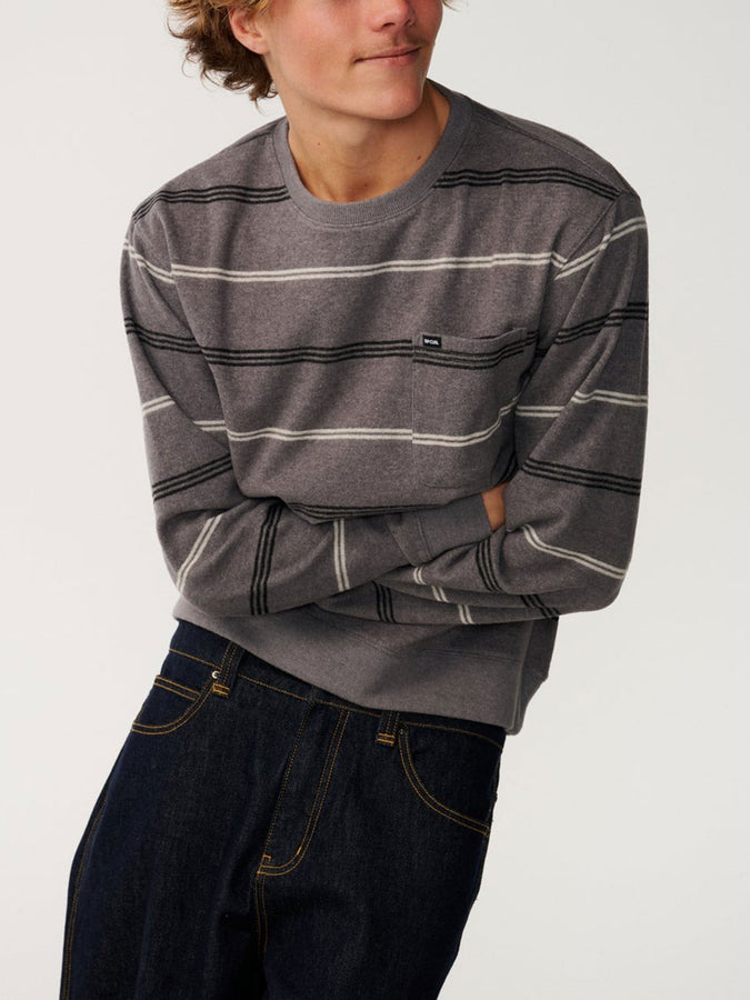 Rip Curl Grid Crewneck Sweatshirt Fall 2026 | DEEP MUSHROOM (2919)