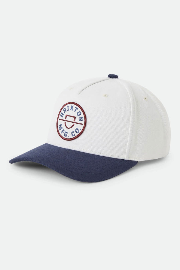 Brixton Crest Snapback Hat | WAX PAPER/NAVY