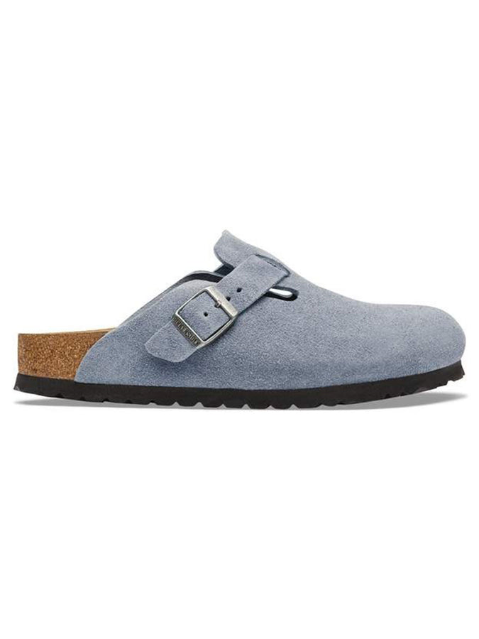 Birkenstock Boston Suede N Stone Blue Shoes Fall 2026 | STONE BLUE