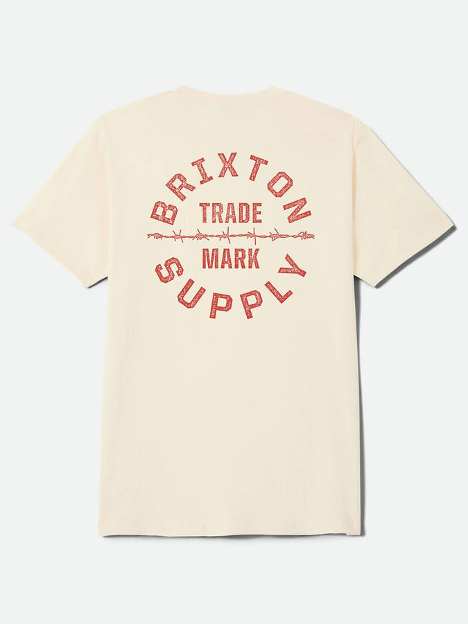 Brixton Oath V T-Shirt Fall 2026 | CREAM/BRICK RED