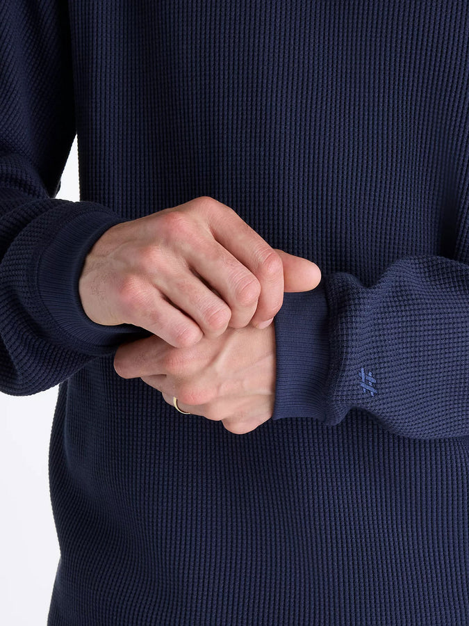 Nb Numeric Waffle Henley Long Sleeve Fall 2026 | DARK NIGHT (DNT)