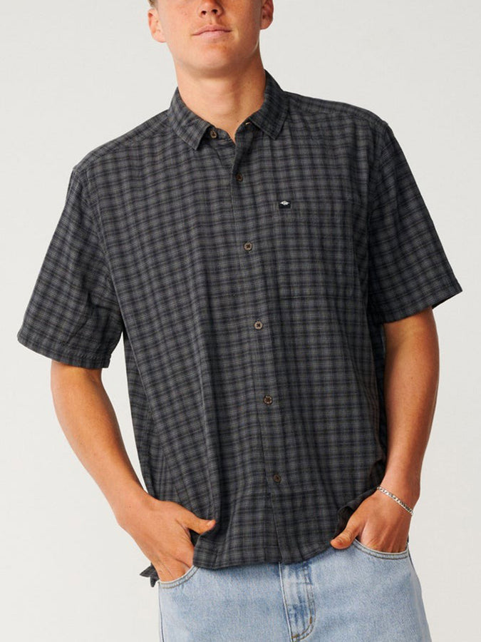 Rip Curl Classic Surf Check Short Sleeve Shirt Fall 2026 | BLACK (0090)