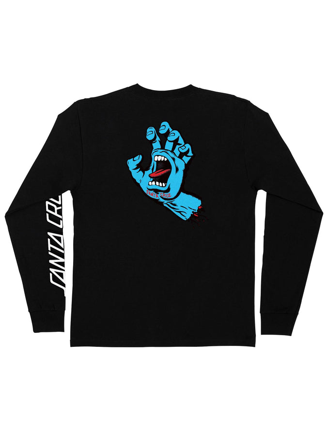 Santa Cruz Screaming Hand Long Sleeve T-Shirt Fall 2026 | BLACK
