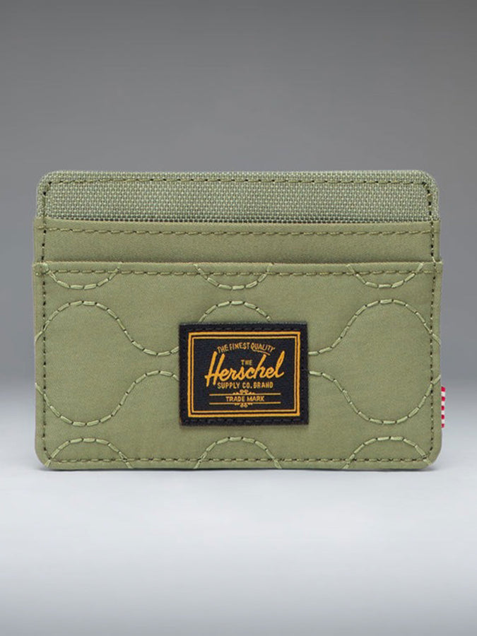 Herschel Charlie Quilted Capsule Cardholder | LODEN GREEN TONAL (08214)