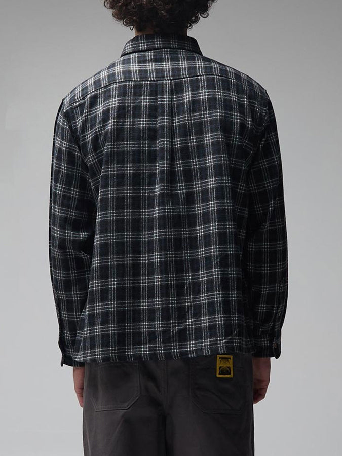 Former Vivian Flannel Long Sleeve Buttondown Shirt Fall 2026 | BLACK/GREY