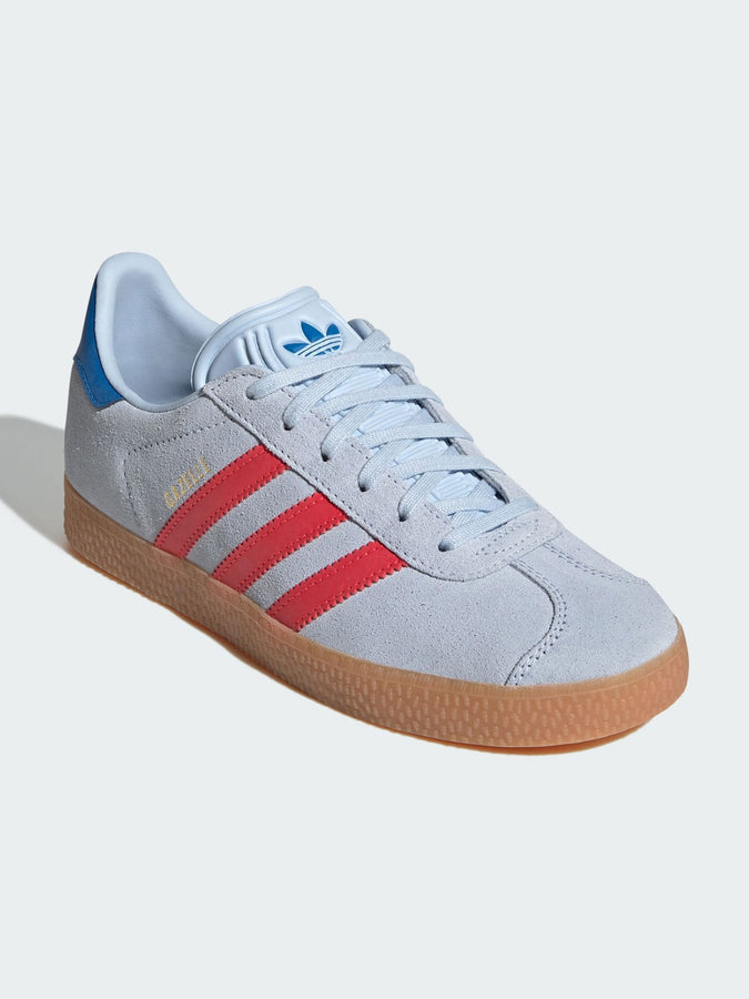 Adidas Gazelle Crystal Sky/Semi Lucid Red/Blue Shoes Spring 2026 | CRYSTAL SKY/SEMI LUCID RED/BLU