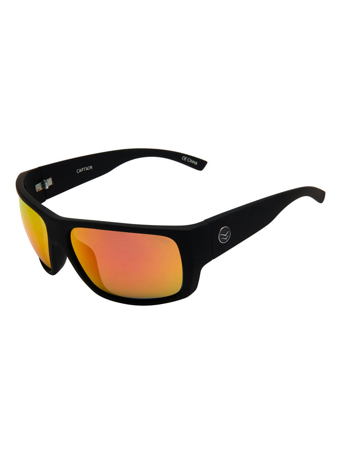 I-Sea Captain Sunglasses | BLACK/RED MIRROR