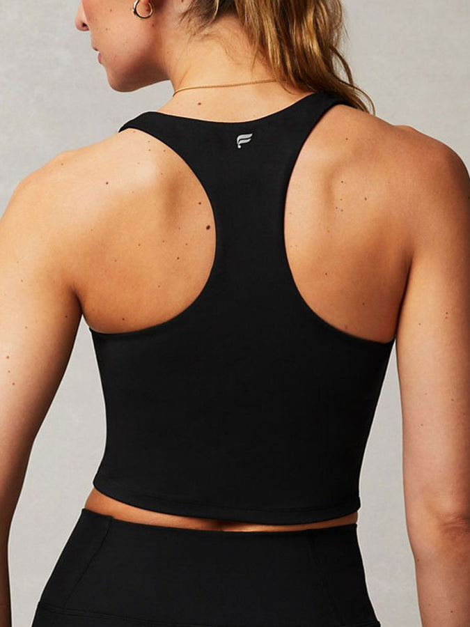 Fabletics Anywhere Pureluxe Cropped Built-In Bra Tank Top Fall 2026 | BLACK