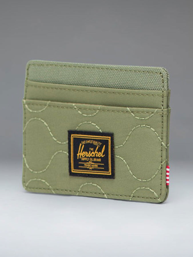 Herschel Charlie Quilted Capsule Cardholder | LODEN GREEN TONAL (08214)