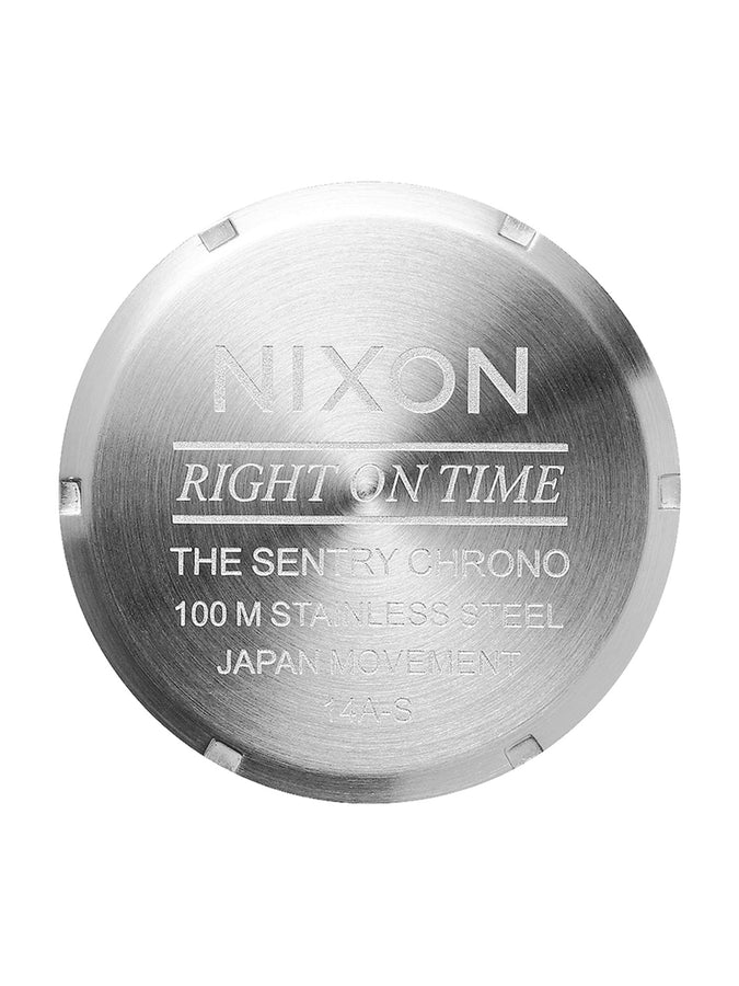 Nixon Sentry Chrono Leather Chrome/Cloud Sunray/Black Watch | CHROME/CLOUD SUNRAY/BLK (5267)