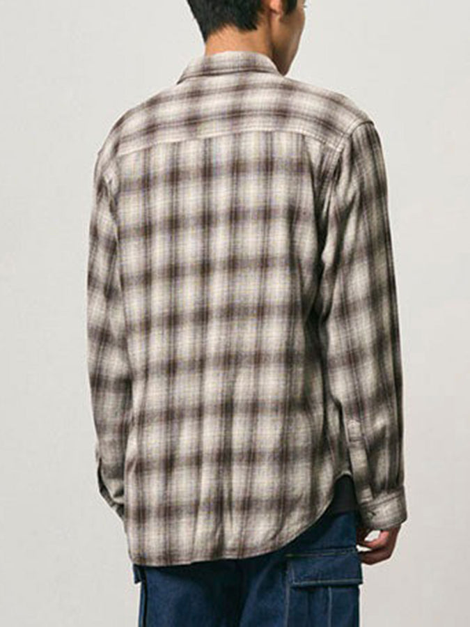 Gramicci Piled Flannel Long Sleeve Buttondown Shirt Fall 2026 | SLATE