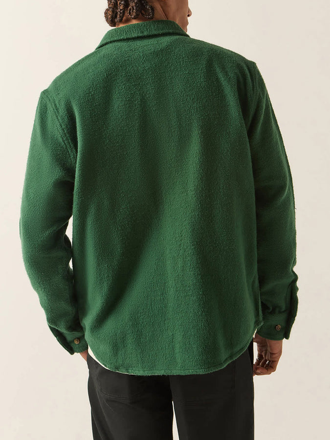 Brixton Bowery Textured Long Sleeve Buttondown Shirt Fall 2026 | PRIMAL GREEN