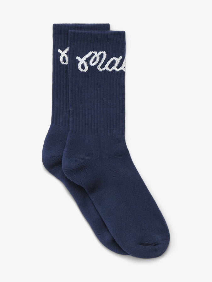 Malbon Bon Script Socks | NAVY