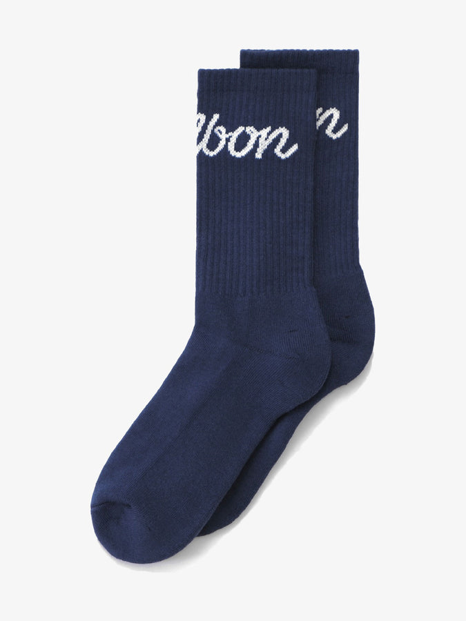 Malbon Bon Script Socks | NAVY