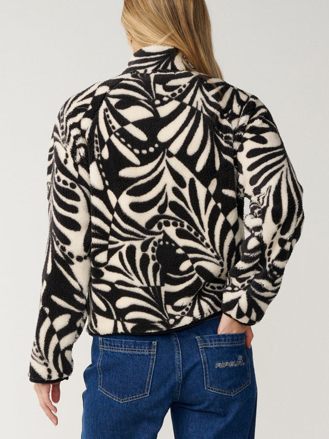 Rip Curl Party Wave Allover Zip Fleece Fall 2026 | BLACK/WHITE (0431)
