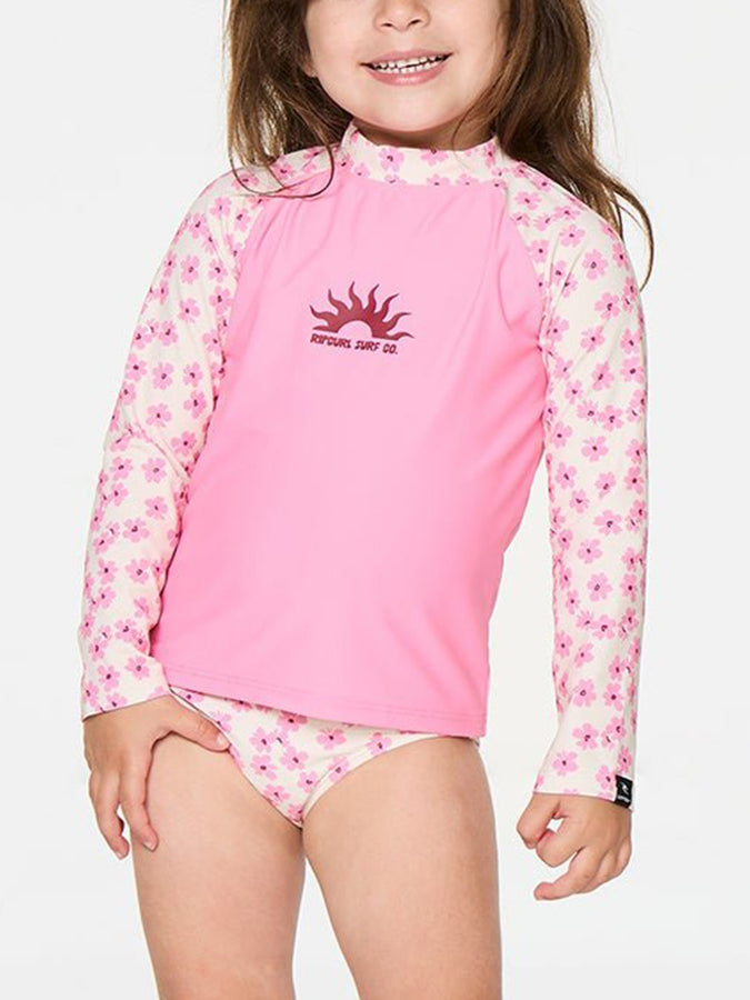 Rip Curl Party Wave Long Sleeve Rash Guard 2 Piece Set Fall 2026 | PEACH (0165)