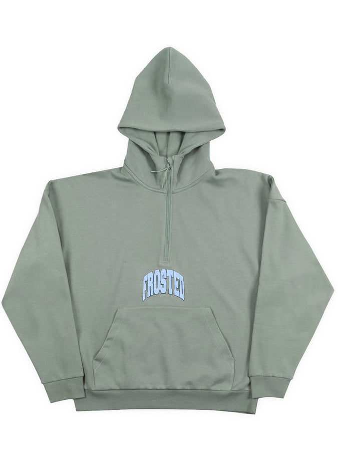 Frosted 1/4 Zip Hoodie Fall 2026 | DUSTY GREEN