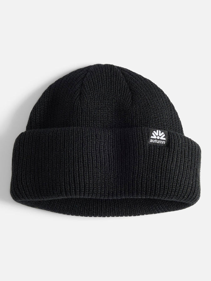 Autumn Double Roll Beanie | BLACK