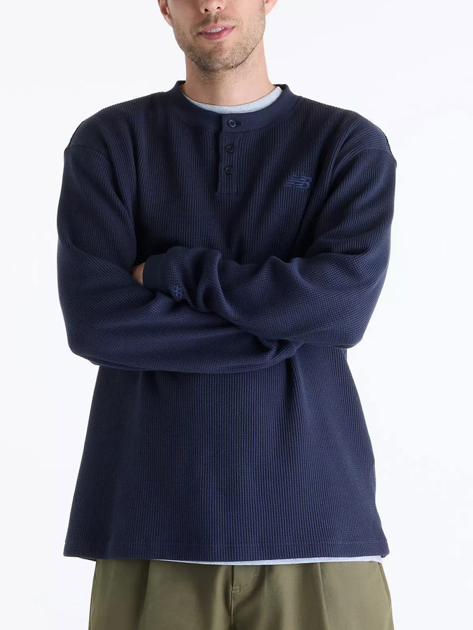 Nb Numeric Waffle Henley Long Sleeve Fall 2026 | DARK NIGHT (DNT)