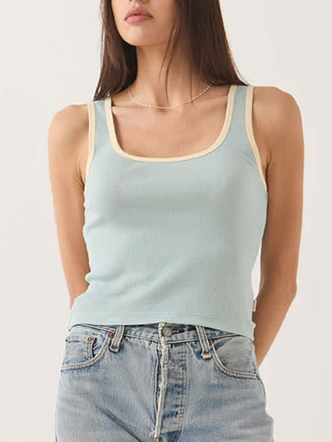 Brixton Ringer Organic Tank Top Fall 2026 | SEA GRASS/WAXED PAPER