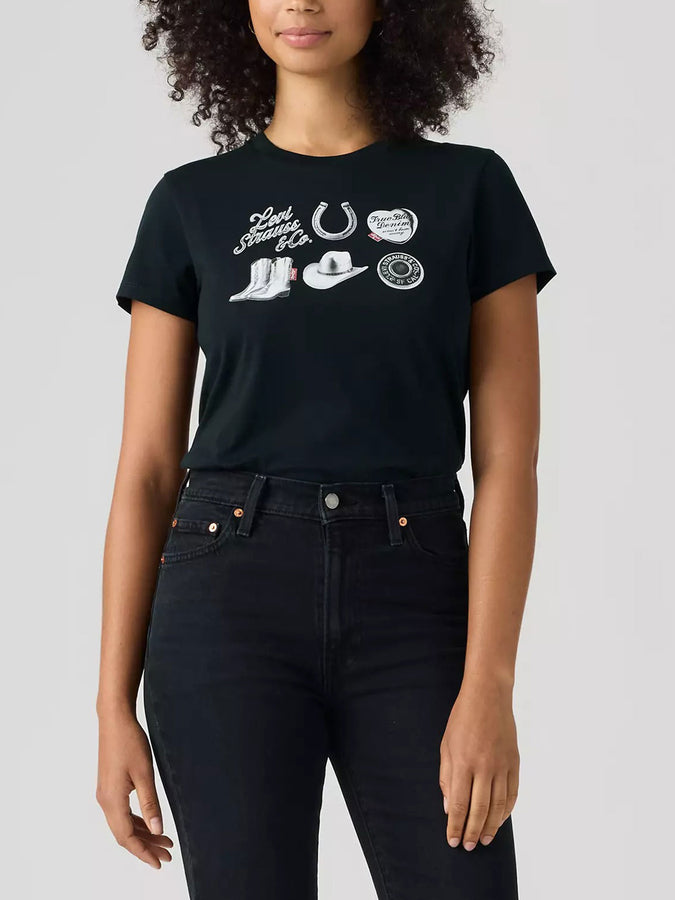 Levi's The Perfect Tee Archival Silver Grid Anthracite T-Shirt Fall 2026 | ANTHRACITE (3503)