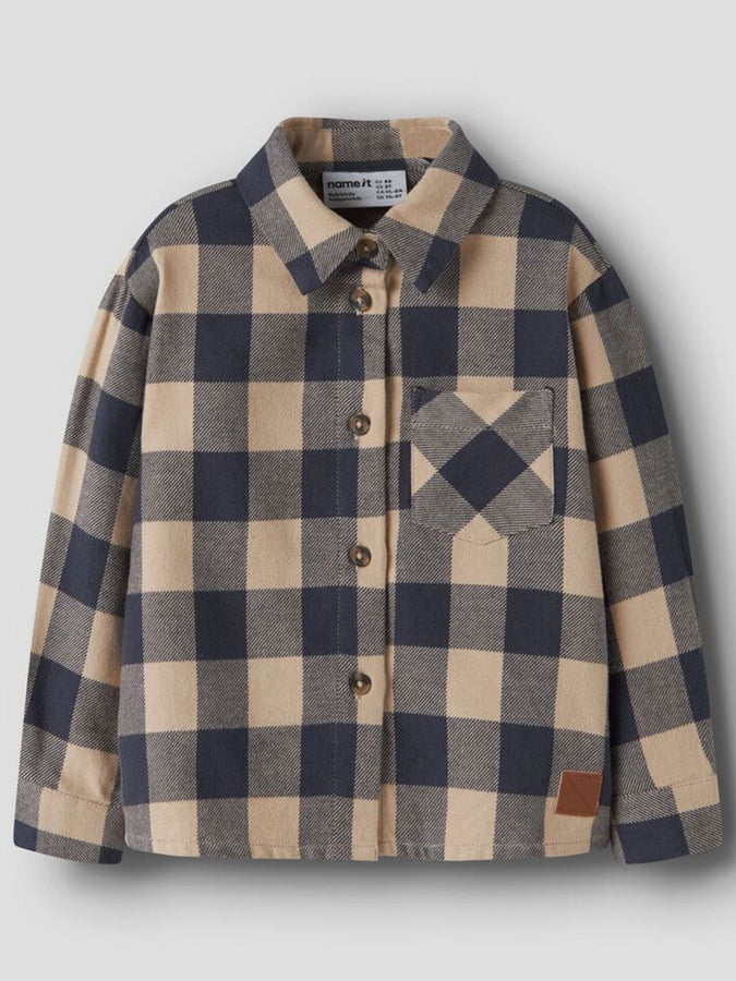 Name It Noriel Long Sleeve Buttondown Shirt Fall 2026 | OMBRE BLUE
