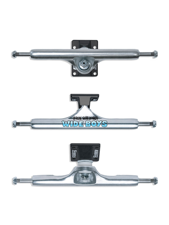 Slappy St1 Hollow Wide Boy Skateboard Trucks | POLISHED BLACK