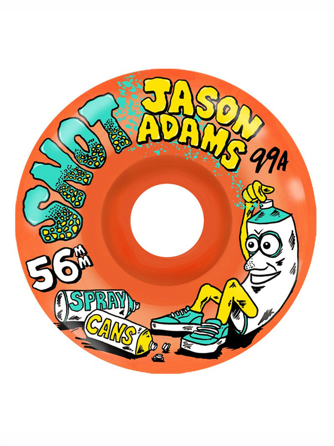 Snot Jason Adams Conical 56mm 99a Skateboard Wheels | NEON ORANGE