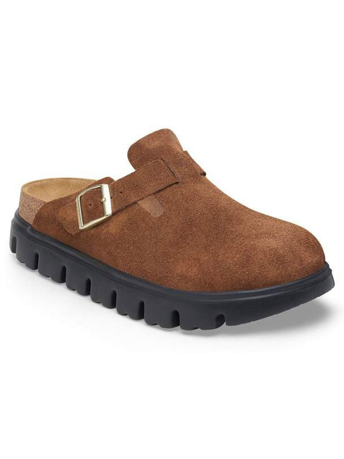 Birkenstock Boston Chunky Suede Dark Tea/Black Shoes Fall 2026 | DARK TEA