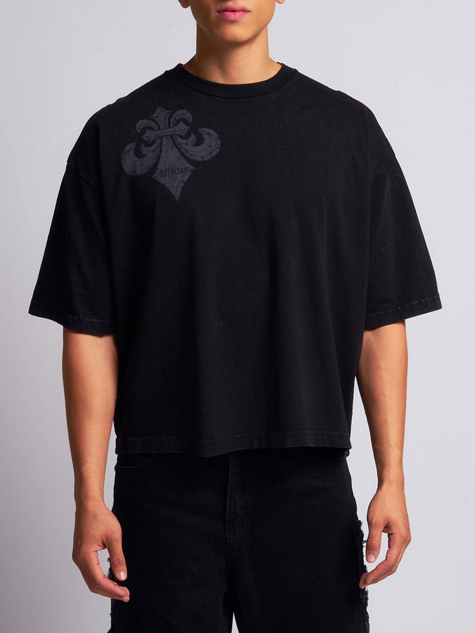 Affliction Gate T-Shirt Fall 2026 | BLACK LAVA WASH