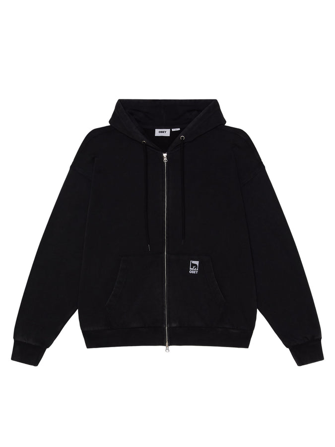 Obey Post Zip Up Hoodie Fall 2026 | DUSTY BLACK LIMO (DUBL)