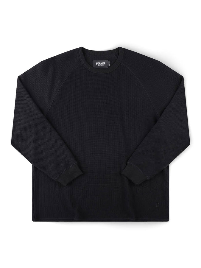 Former Ag Raglan Waffle Long Sleeve T-Shirt Fall 2026 | BLACK
