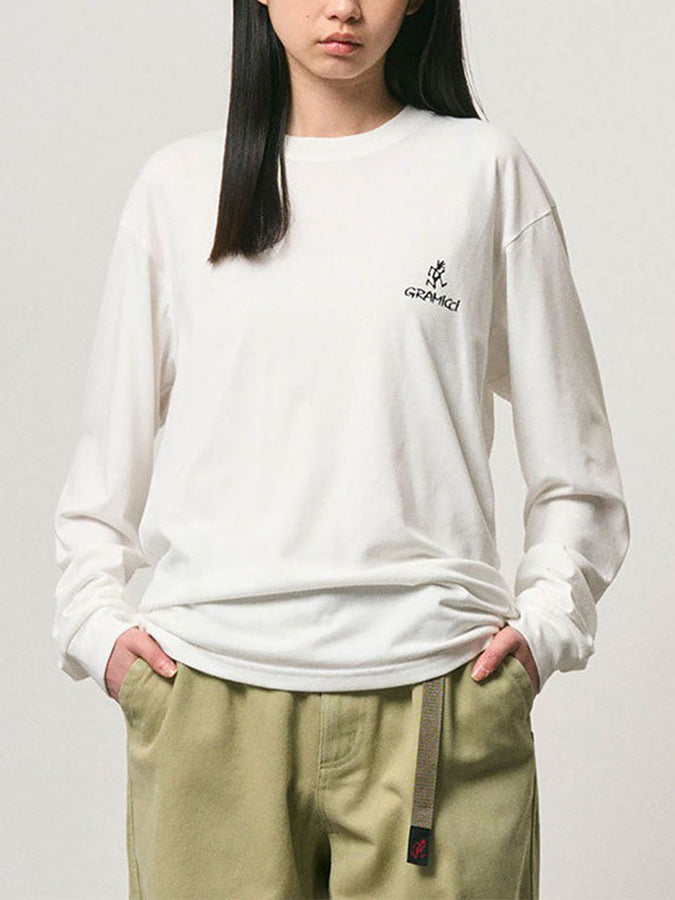 Gramicci One Point Logo Long Sleeve T-Shirt Fall 2026 | WHITE