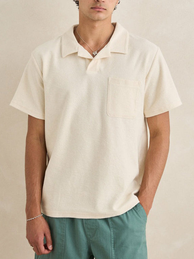 Rhythm Vintage Terry Short Sleeve Polo Fall 2026 | NATURAL