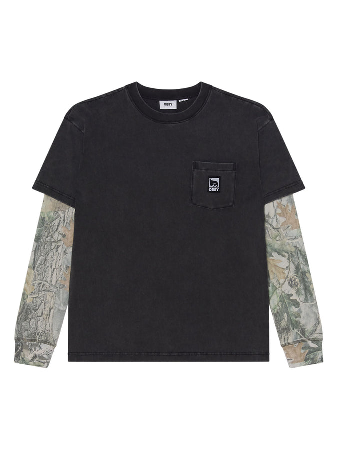 Obey Post 2Fer Long Sleeve T-Shirt Fall 2026 | DUSTY BLACK LIMO MULTI (DUBL)