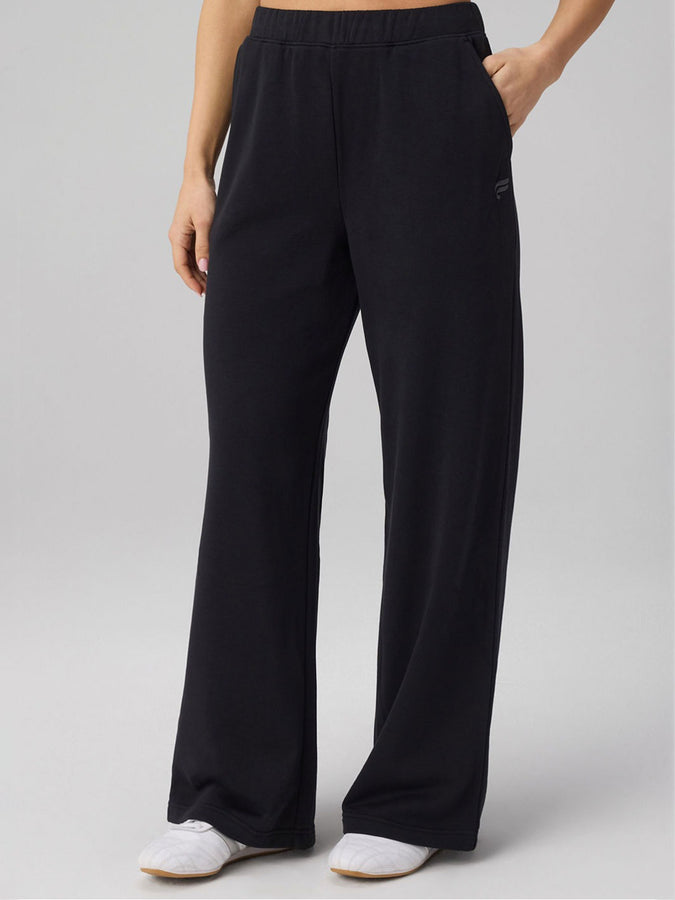 Fabletics Year Round Terry Wide Sweatpants Fall 2026 | BLACK