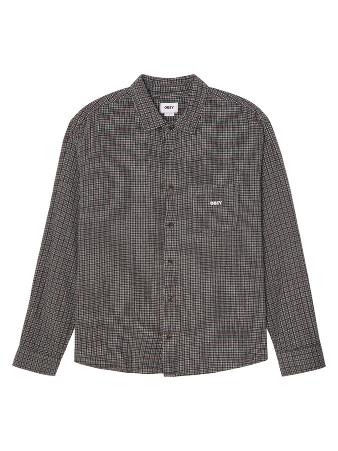 Obey Bigwig Jack Long Sleeve Buttondown Shirt Fall 2026 | BLACK MULTI (BKM)