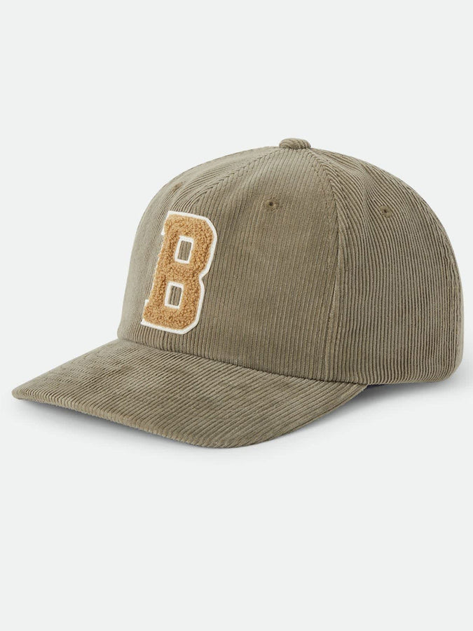 Brixton Big B Adjustable Strapback Hat | DARK OLIVE CORD