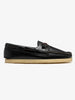 Clarks Godney Boat Black Leather Shoes Fall 2026