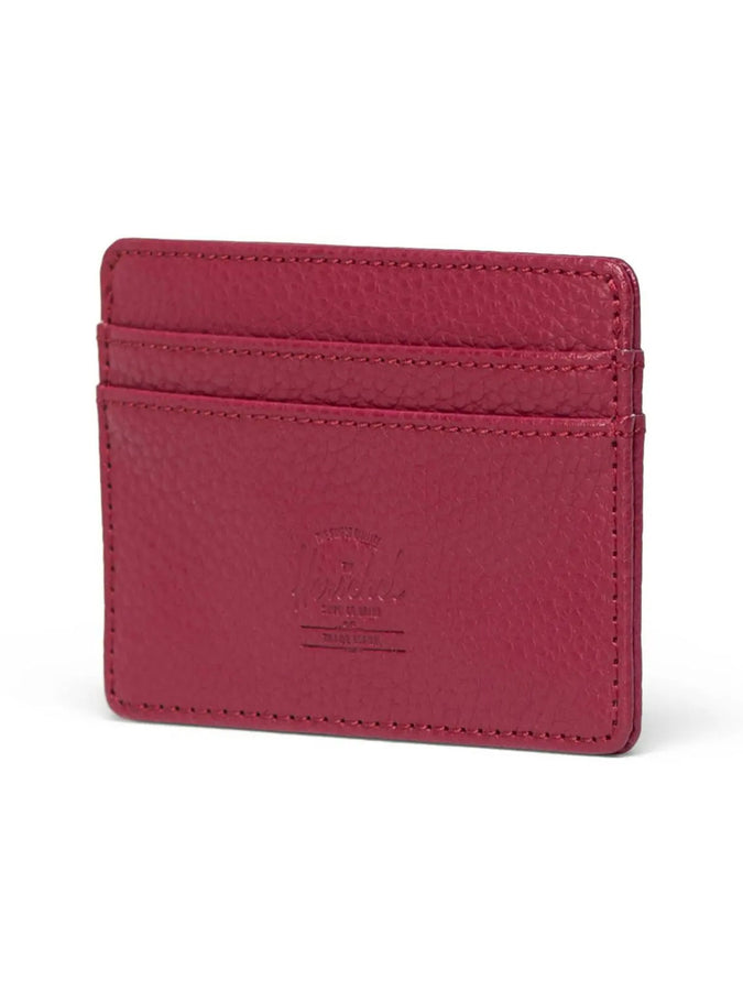 Herschel Charlie Cardholder Vegan Leather Wallet | CHERRY RED (06332)