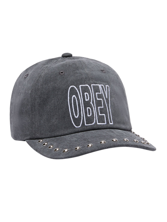 Obey Pigment Anti 6 Panel Velcro Back Hat | PIGMENT BLACK (BLK)