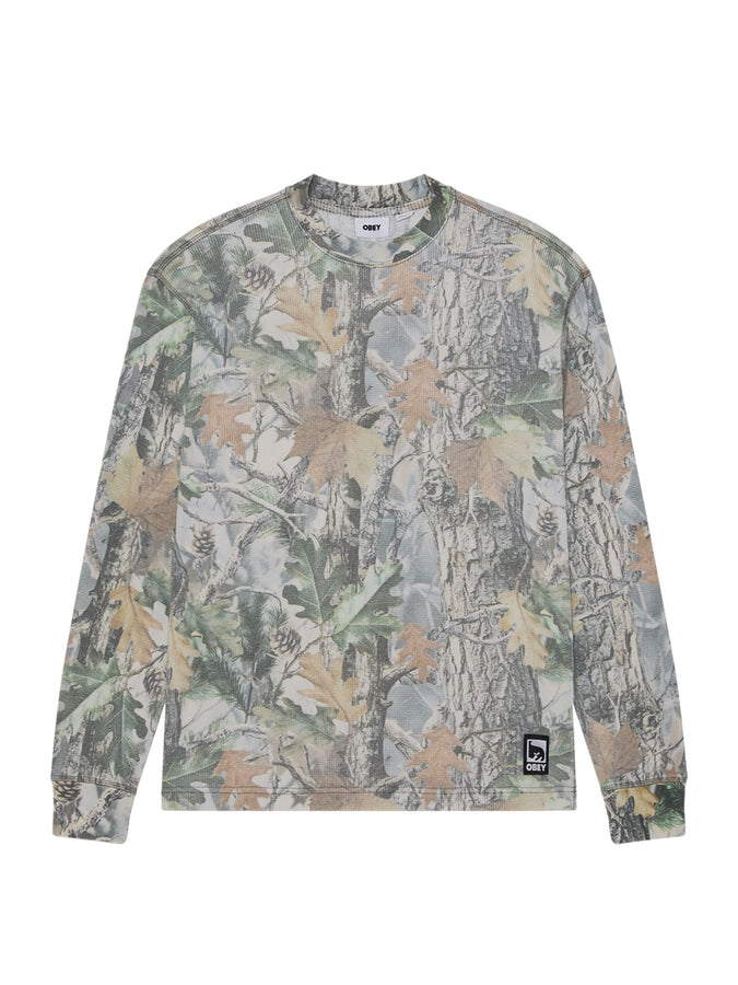 Obey Post Thermal Long Sleeve T-Shirt Fall 2026 | DUSTY VINTAGE WOOD CAMO (DVWC)