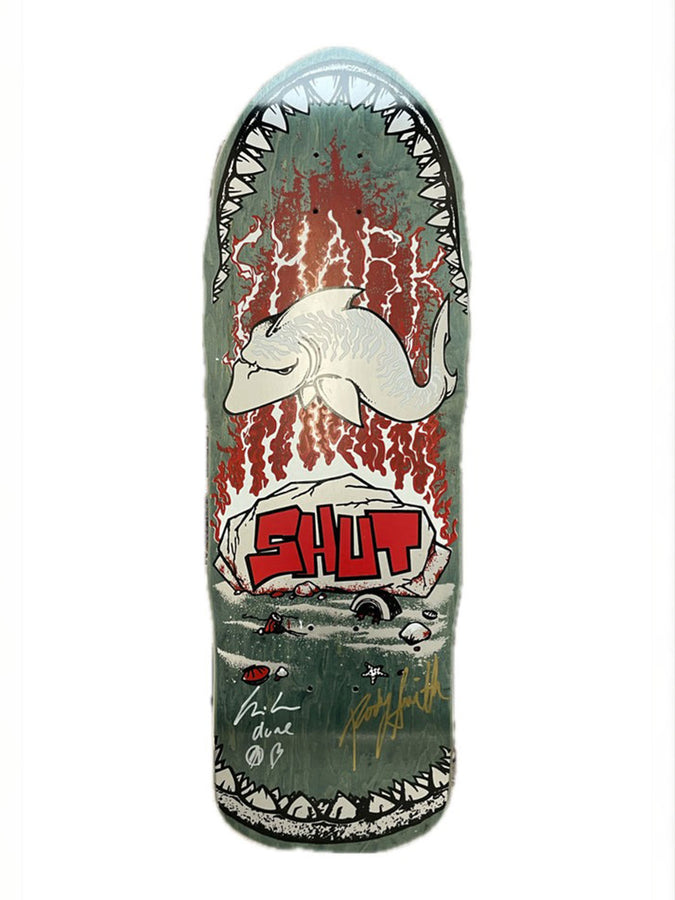 Shut Ex7 86 Shark Green Skateboard Deck | GREEN