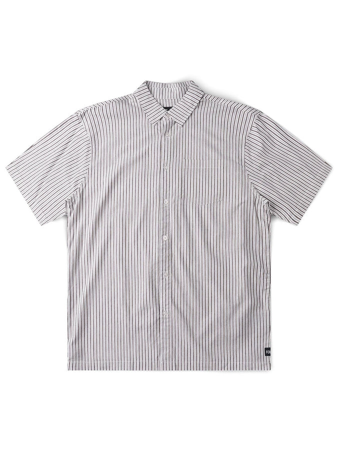 Former Reynolds Stripe Short Sleeve Buttondown Shirt Fall 2026 | BEIGE