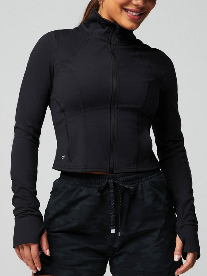 Fabletics Perfect Storm Cropped Train Jacket Fall 2026 | BLACK