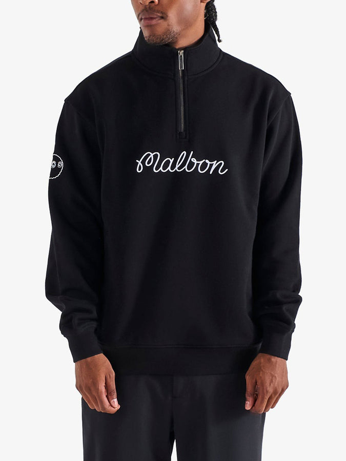 Malbon Collegiate 1/4 Zip Sweatshirt Fall 2026 | BLACK
