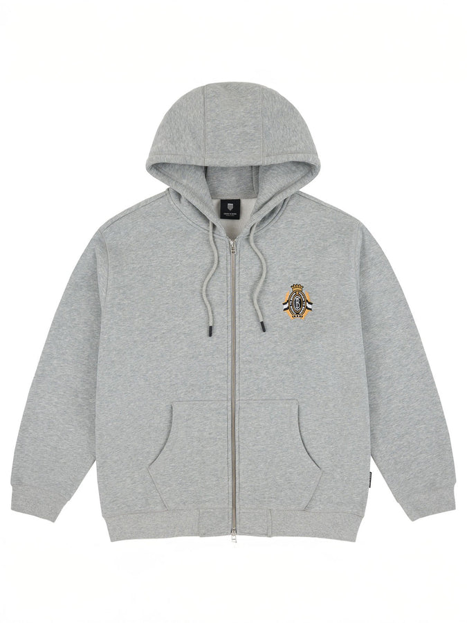 Chain To Bank Zip Corona Laurea Hoodie Fall 2027 | HEATHER GREY