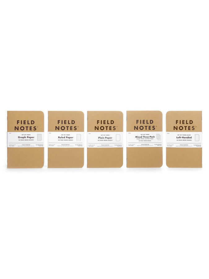 Field Note Original Kraft Mixed Notebook 3 Pack | ASSORTED